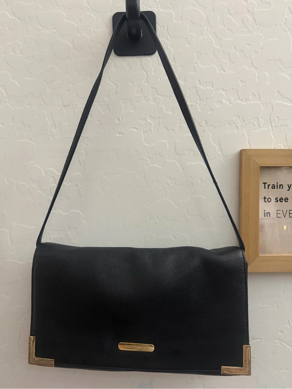 Michael Kors Beverly Leather Convertible Oversized Clutch/Shoulder Bag